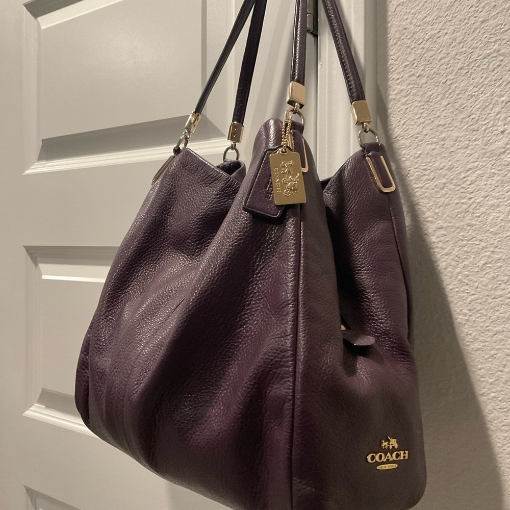 Coach Purple Leather Women's Bag